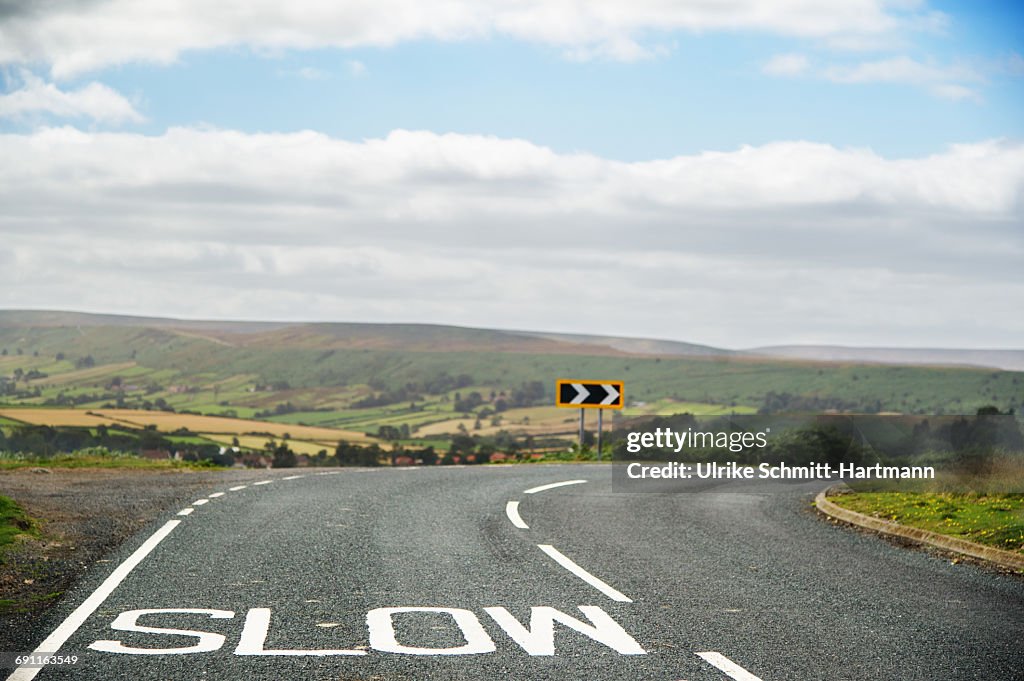 Sharp bend of road