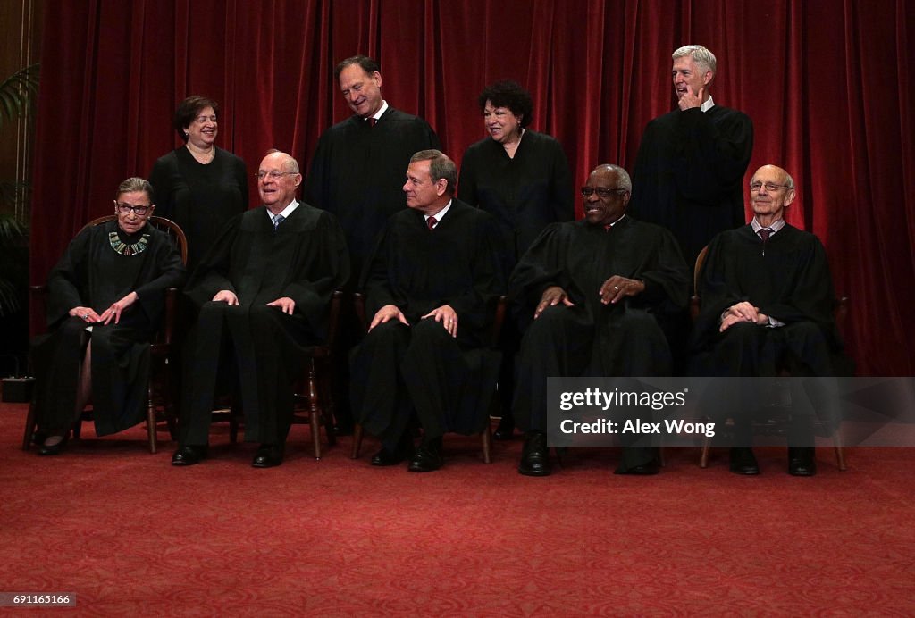U.S. Supreme Court Justices Pose For Formal Portrait