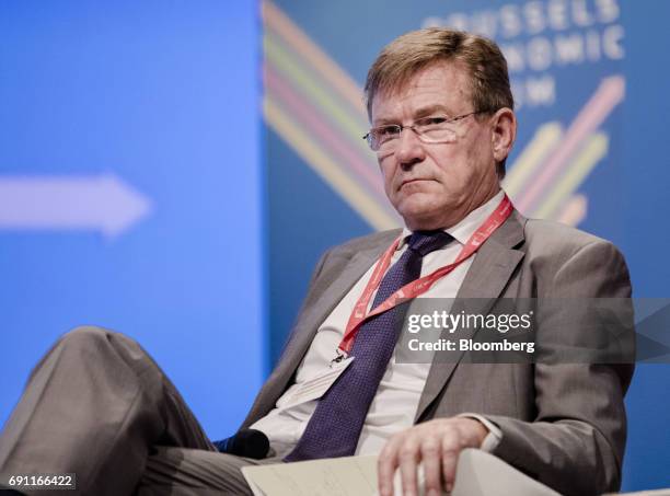 Johan Van Overtveldt, Belgium's finance minister, looks on during the Brussels Economic Forum in Brussels, Belgium, on Thursday, June 1, 2017. It may...