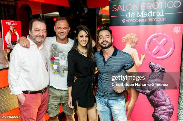 Porn director Jose Maria Ponce, porn actor Nacho Vidal, porn actress Carolina Abril and gay pornagraphic actor Martin Mazza attend Madrid Erotic Fair...