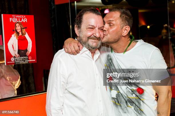 Porn director Jose Maria Ponce and porn actor Nacho Vidal attend Madrid Erotic Fair presentation at Club Swinger Trivial on June 1, 2017 in Madrid,...