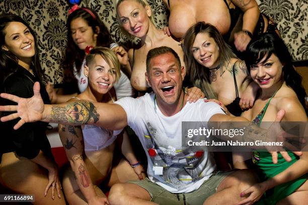 Porn actor Nacho Vidal attends Madrid Erotic Fair presentation at Club Swinger Trivial on June 1, 2017 in Madrid, Spain.