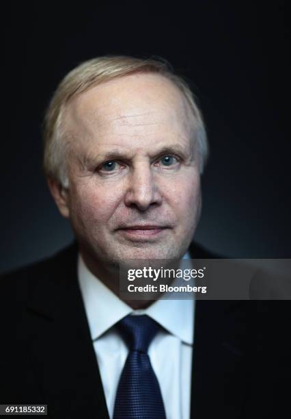 Bob Dudley, chief executive officer of BP Plc, poses for a photograph following a Bloomberg Television interview during the St. Petersburg...