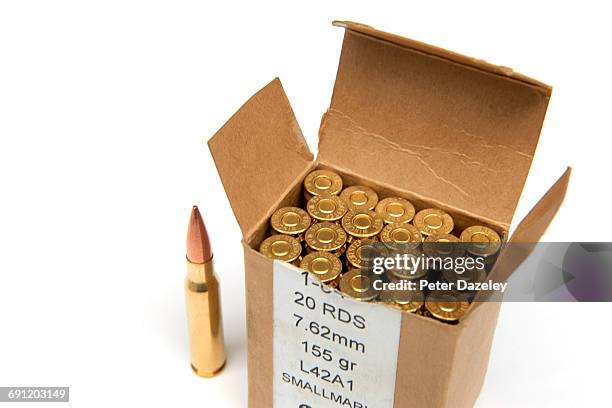 7.62mm bullets - ammunition stock pictures, royalty-free photos & images
