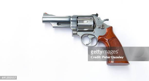 44 magnum hand gun with copy space - pistol stock pictures, royalty-free photos & images