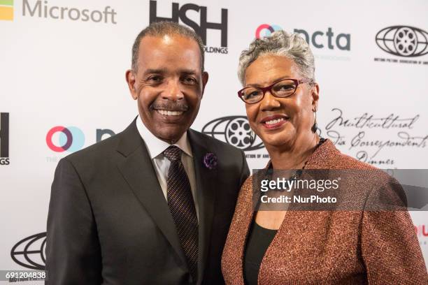 , Joe Madison, Sirius XM, Radio Journalist of the Year, and his wife Sherry, on the red carpet for the Vote It Loud second annual Multicultural Media...