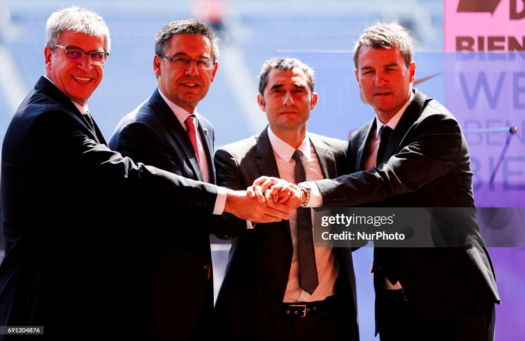 Presentation of Ernesto Valverde, new FC Barcelona's coach