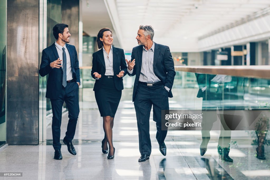 Friendly business discussion