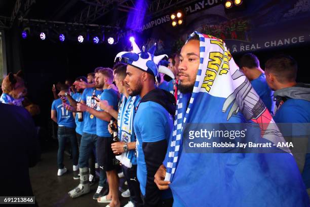 Sean Scannell of Huddersfield Town on May 30, 2017 in Huddersfield, England. Sean Scannell