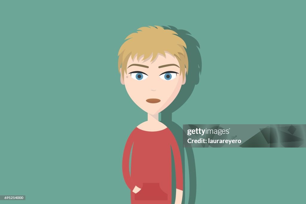 Hipster Cartoon Character Woman With Blond And Short Hair Flat Vector  Illustration High-Res Vector Graphic - Getty Images