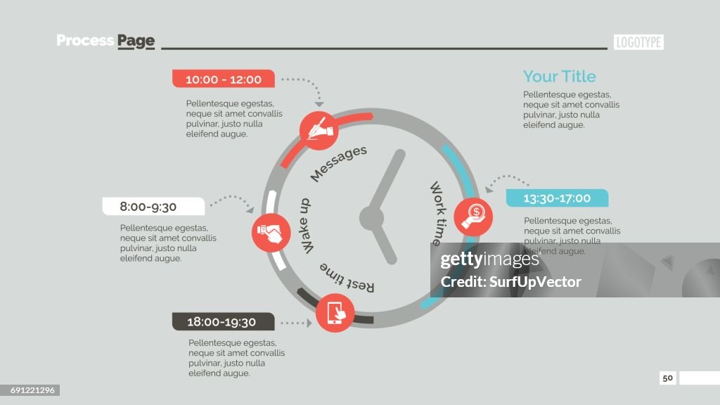 Clock Infographic Diagram Slide Template High-Res Vector Graphic ...