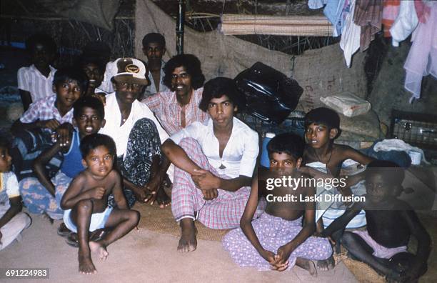 Sri Lankan Civil War - Tamil refugees who reached South India by boats in January and February 1985.