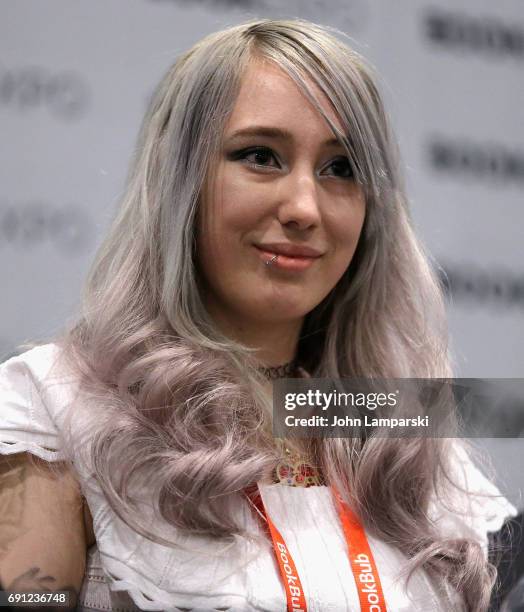 Zoe Quinn speaks during " The First Amendmant Resistance" panel during the BookExpo 2017 at Javits Center on June 1, 2017 in New York City.