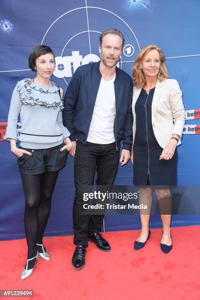 Meret Becker, Mark Waschke and RBB-Intendantin Patricia Schlesinger during the 'Tatort: Amour fou' Preview And Photo Call in Berin Deutschland 2017...