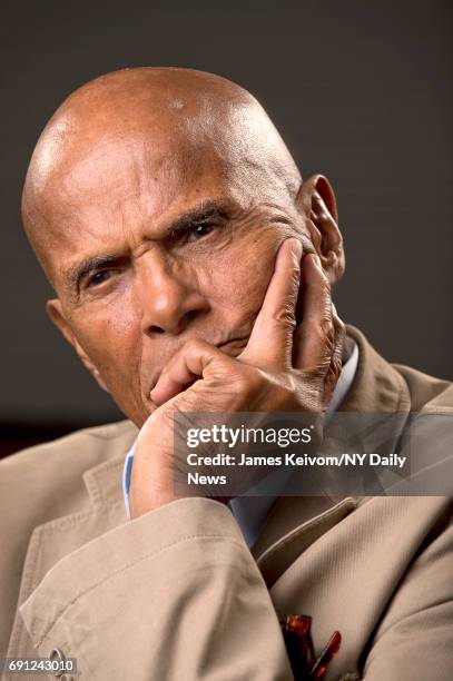 Singer, activist Harry Belafonte photographed for NY Daily News on August 22 in New York City.