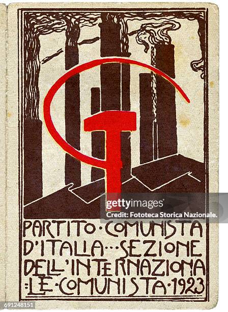 Card of . Lithograph, Italy 1923.