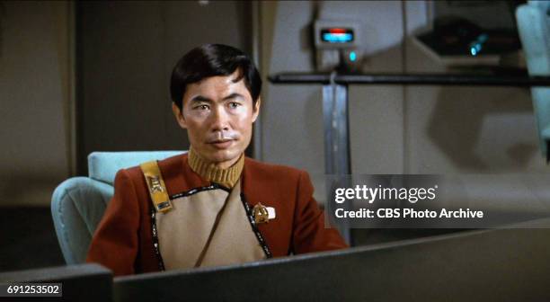 George Takei as Commander Hikaru Sul in the movie, "Star Trek II: The Wrath of Khan." Release date, June 4, 1982. Image is a screen grab.