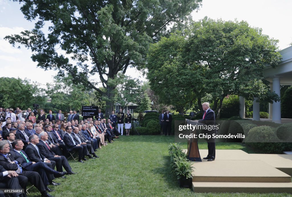 President Donald Trump Makes Statement On Paris Climate Agreement