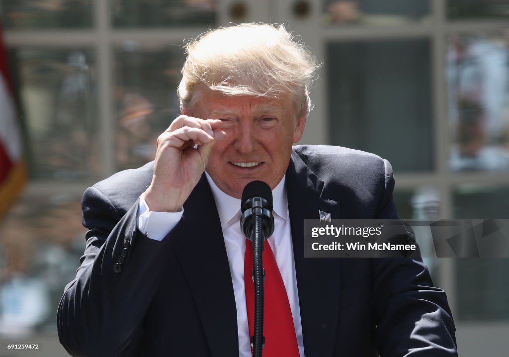President Donald Trump Makes Statement On Paris Climate Agreement