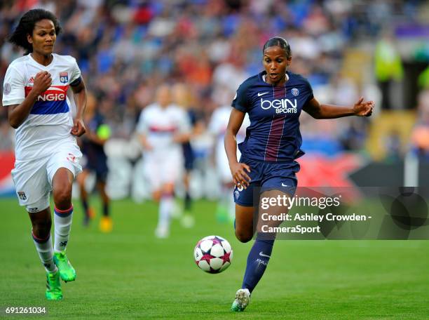 Paris Saint-Germain's Marie-Laure Delie in action during the UEFA Women's Champions League Final match between Lyon Women and Paris Saint-Germain...