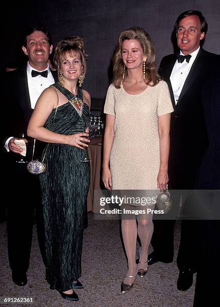 New York, NY Patty Hearst and Blaine Trump with their husbands circa 1991 in New York City.