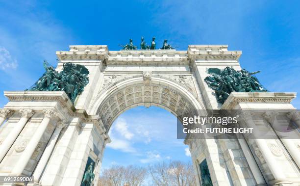 soldiers and sailors arch, grand army plaza, brooklyn, new york city, usa - 1992 fotografías e imágenes de stock