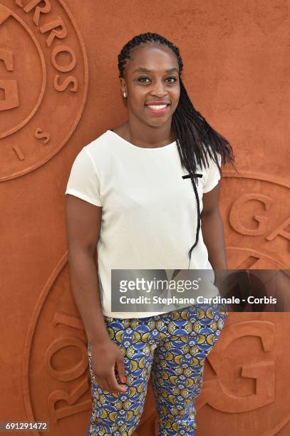 Gevrise Emane attends the 2017 French Tennis Open - Day Five at Roland Garros on June 1, 2017 in Paris, France.