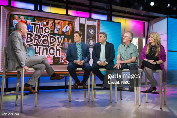 Matt Lauer, Barry Williams, Christopher Knight, Mike Lookinland and Susan Olsen on Tuesday, May 30, 2017 --