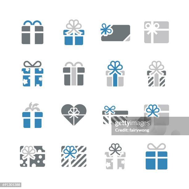 gift box icons - bow-and-arrow-icon stock illustrations