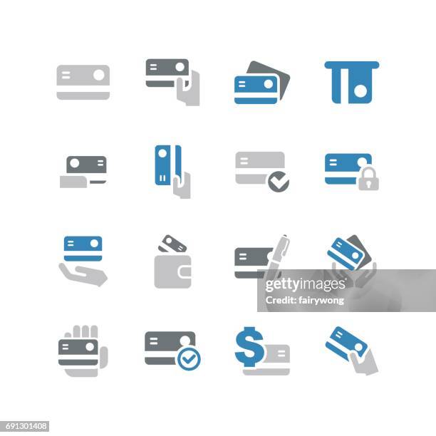 credit cards icons - buy single word stock illustrations