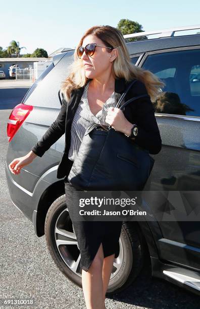 Mercedes Corby arrives at Tweed Heads Local court on June 2, 2017 in Gold Coast, Australia. Mercedes Corby is challenging an apprehended violence...