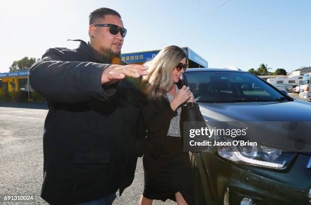 Mercedes Corby arrives at Tweed Heads Local court on June 2, 2017 in Gold Coast, Australia. Mercedes Corby is challenging an apprehended violence...