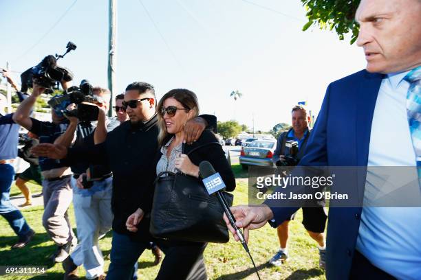 Mercedes Corby arrives at Tweed Heads Local court on June 2, 2017 in Gold Coast, Australia. Mercedes Corby is challenging an apprehended violence...