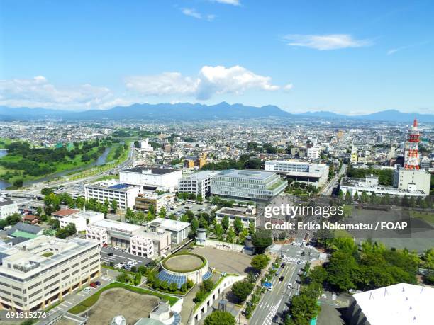 view of cityscape in takasaki, japan - gunma stock pictures, royalty-free photos & images