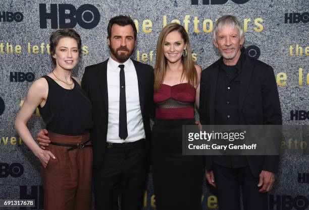Actors Carrie Coon, Justin Theroux, Amy Brenneman and Scott Glenn attend "The Leftovers" screening at Metrograph on June 1, 2017 in New York City.