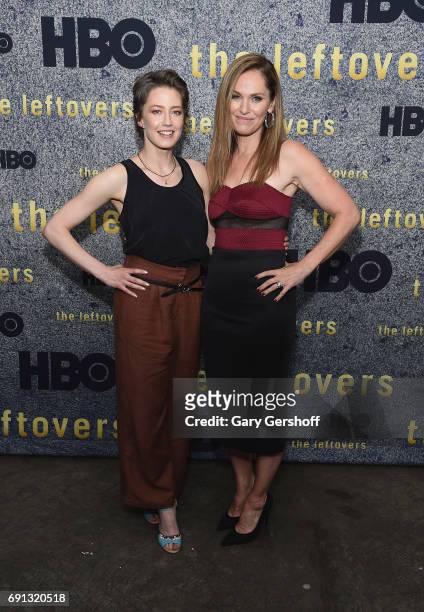 Actors Carrie Coon and Amy Brenneman attend "The Leftovers" screening at Metrograph on June 1, 2017 in New York City.
