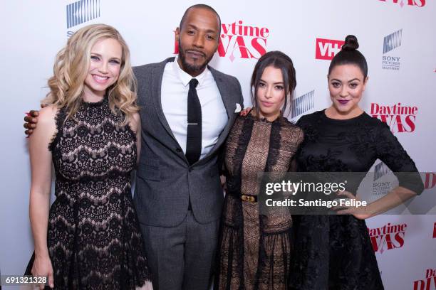 Fiona Gubelmann, McKinley Freeman, Chloe Bridges and Camille Guaty attend VH1 Daytime Divas Premiere Event at the Whitby Hotel on June 1, 2017 in New...