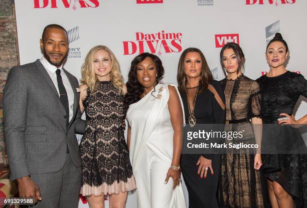 McKinley Freeman, Fiona Gubelmann, Star Jones, Vanessa Williams, Chloe Bridges and Camille Guaty attend the "Daytime Diva's" New York Screening at...
