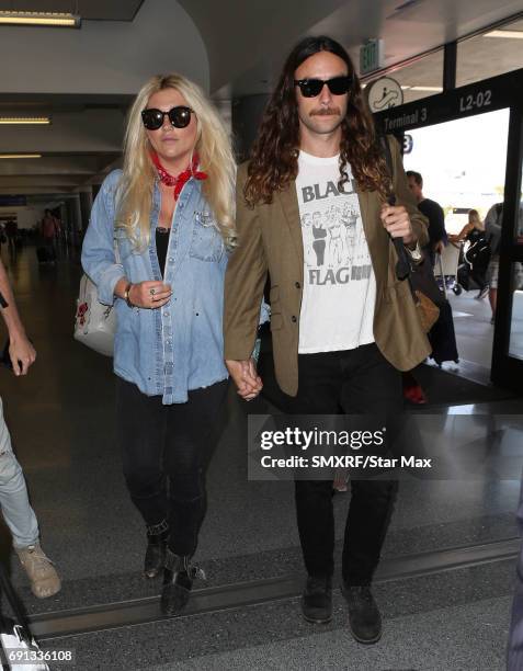 KeSha and Brad Ashenfelter are seen on June 1, 2017 in Los Angeles, California.