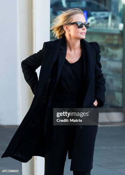 Lara Worthington arrives into Sydney on May 31, 2017 in Sydney, Australia.