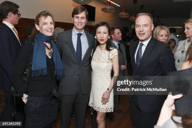 Christine Dutreil, Jared Kushner, Chiu-Ti Jansen, Renaud Dutreil attend the Launch Party for the New York Observer's NYO magazine at 60 Riverside...