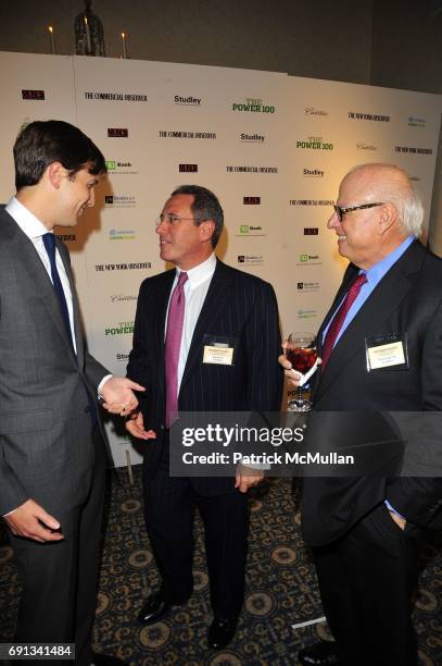 Jared Kushner, Andrew Farkas and Howard Lorber attend The New York Observer's 100 Most Powerful People in New York Real Estate at The Harmonie Club...