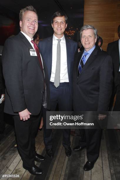 Michael Westhoff, Jared Kushner and Larry Boland attend the Observer Media Group - The Power 100 at The Core Club on June 18, 2012 in New York City.