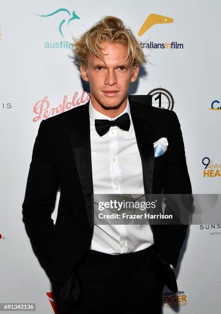 Singer Cody Simpson attends the 9th Annual Australians In Film Heath Ledger Scholarship Dinner at Sunset Marquis Hotel on June 1, 2017 in West...