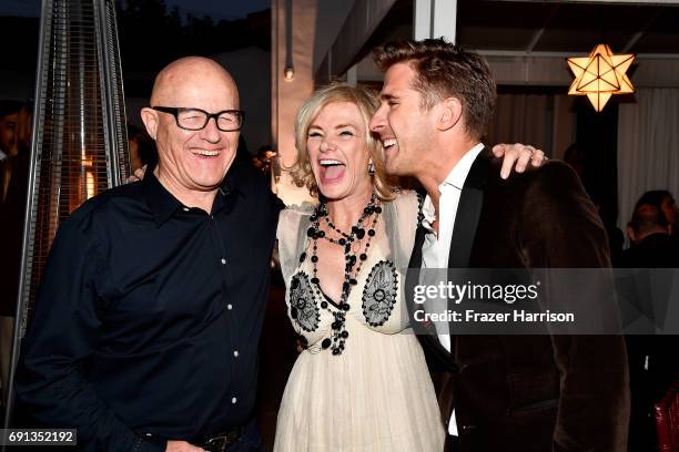 Kim Ledger, Ann Fay, and Hugh Sheridan attend the 9th Annual Australians In Film Heath Ledger Scholarship Dinner at Sunset Marquis Hotel on June 1,...