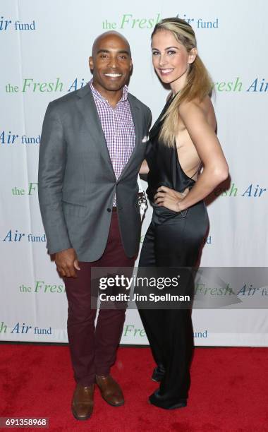 Tiki Barber and wife Traci Lynn Johnson attend the 2017 Fresh Air Fund Spring Benefit at Pier Sixty at Chelsea Piers on June 1, 2017 in New York City.