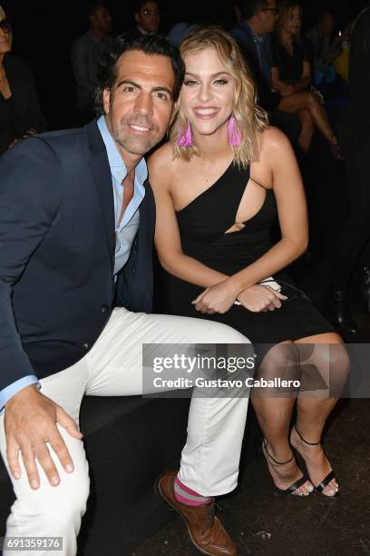 Felipe Viel and Daniela Di Giacomo seen front row at the Silvia Tcherassi Show during Miami Fashion Week at Ice Palace Film Studios on June 1, 2017...