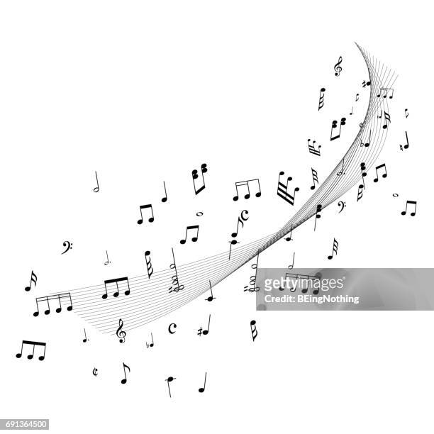 music note 43 - chord stock illustrations
