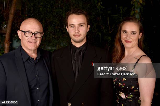 Kim Ledger, 2017 Heath Ledger Scholarship Recipient Mojean Aria, and Ashleigh Bell attend the 9th Annual Australians In Film Heath Ledger Scholarship...
