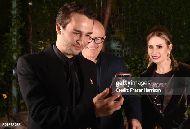 Heath Ledger Scholarship Recipient Mojean Aria, Kim Ledger, and Kate Ledger attend the 9th Annual Australians In Film Heath Ledger Scholarship Dinner...